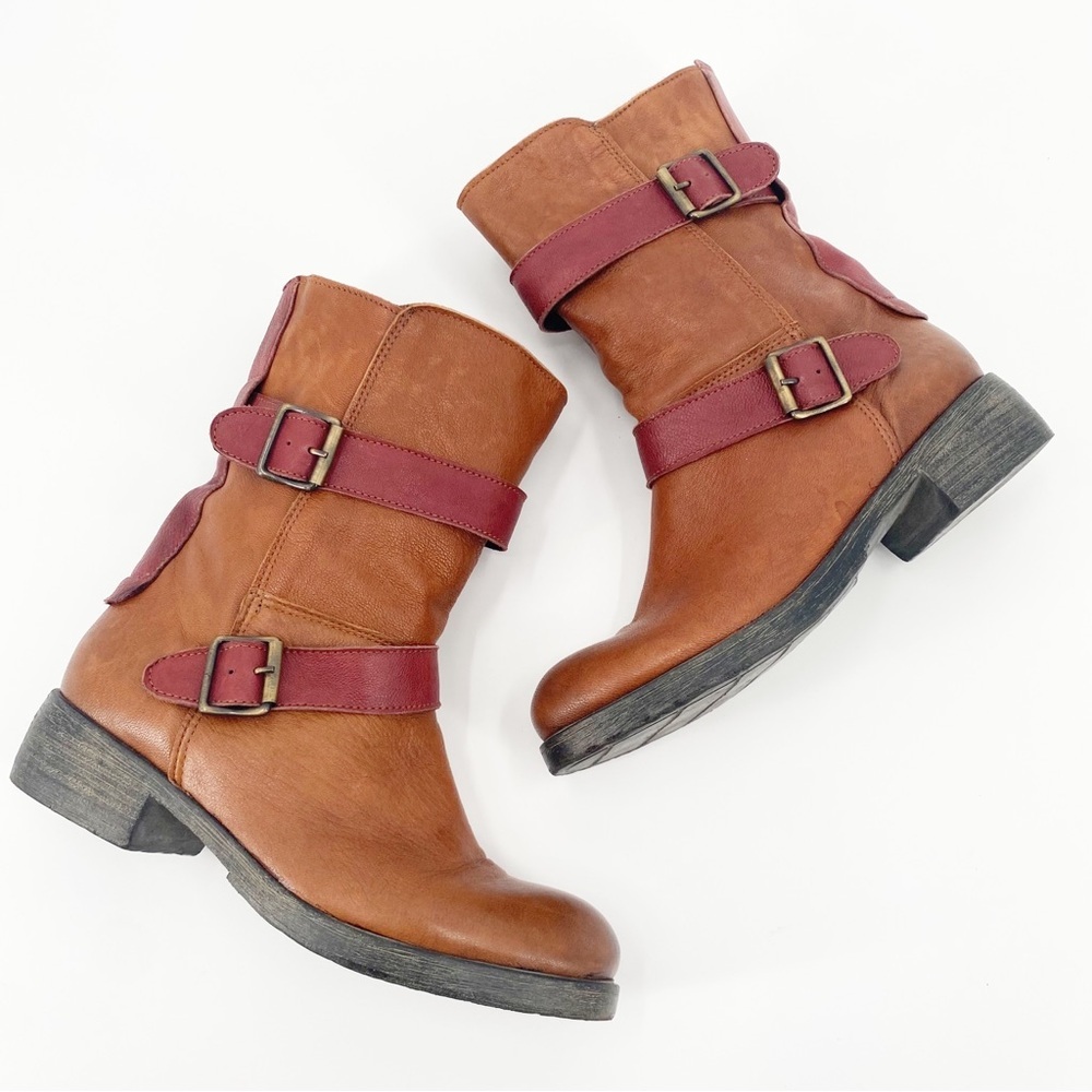 Sundance Brown and Burgundy Ankle Boots